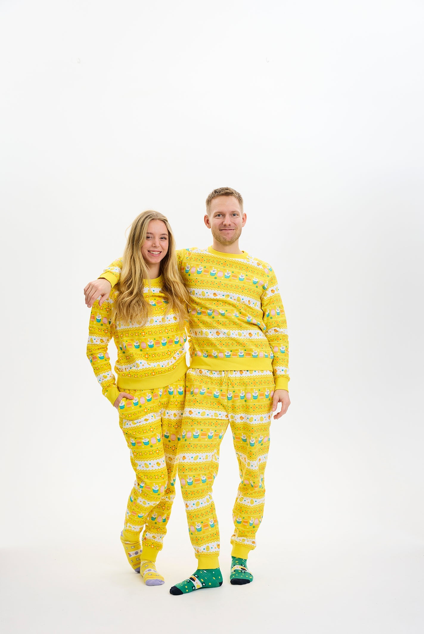 Påskesweatsuit Gul - Herre.